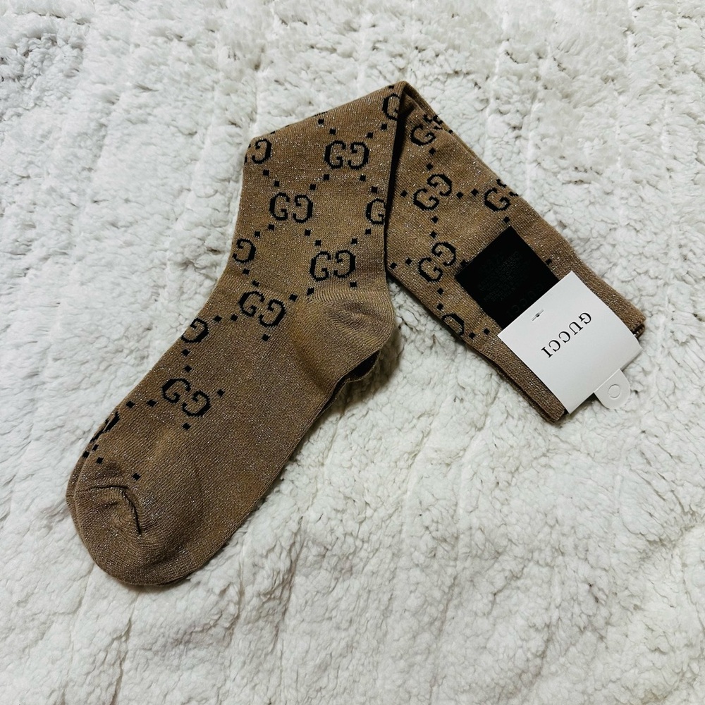 GG beige / tan fashion Socks Gift